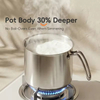 Korean Hot Selling Multipurpose Stainless Steel 304 One Handle Portable 2.8L 0.6mm Thick Camping Milk Pan Cooking Home Cooking